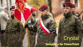  Presentation with republic day - Audience pleasing presentation design consisting of krakow-poland-nov-11-2015 backdrop and a tawny brown colored foreground
