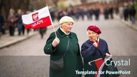  Presentation with republic day - Presentation design featuring krakow-poland-nov-11-unidentified background and a tawny brown colored foreground