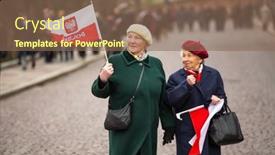  Presentation with republic day - PPT layouts with krakow-poland-nov-11 background and a violet colored foreground