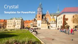  Presentation with president - Cool new presentation theme with krakow-poland-oct-22 backdrop and a teal colored foreground