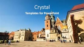  Presentation with president - Colorful presentation theme enhanced with krakow-poland-oct-22 backdrop and a teal colored foreground