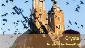  Presentation with soldiers - Theme enhanced with krakow-poland-sep-10-2016 background and a tawny brown colored foreground