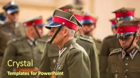  Presentation with feast - Colorful presentation theme enhanced with jail - man trapped in prison backdrop and a dark gray colored foreground