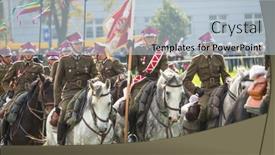  Presentation with feast - Beautiful PPT theme featuring krakow-poland-sep-22-unidentified backdrop and a light blue colored foreground