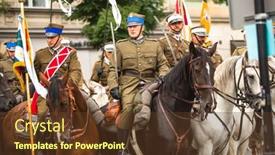  Presentation with battle - Amazing presentation design having krakow-poland-sep-22-unidentified backdrop and a tawny brown colored foreground