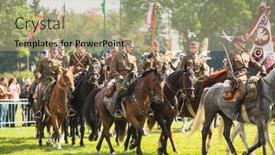  Presentation with feast - Presentation theme featuring krakow-poland-sep-22-unidentified background and a coral colored foreground