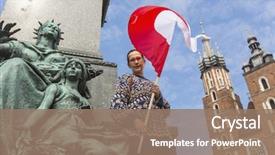  Presentation with srilanka flag - Slide set with krakow st mary's church background and a coral colored foreground