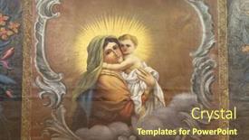  Presentation with baby jesus - Slides having krapina-croatia-april-21-virgin background and a tawny brown colored foreground