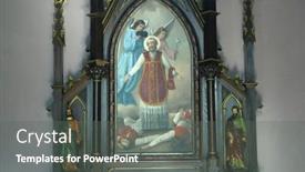  Presentation with church altar - Cool new presentation theme with krapinske-toplce-croatia-july-01 backdrop and a gray colored foreground