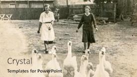  Presentation with vintage women - Beautiful presentation featuring krasienin-poland-august-7-1939 backdrop and a lemonade colored foreground