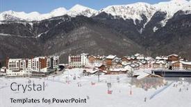  Presentation with olympic games - Colorful PPT theme enhanced with krasnaya-polyana-sochi-russia-mar backdrop and a light gray colored foreground