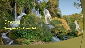  Presentation with bosnia - Amazing presentation having kravica-waterfall-on-trebizat-river backdrop and a tawny brown colored foreground