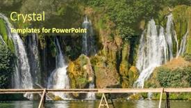  Presentation with bosnia - Slides consisting of kravica-waterfall-on-trebizat-river background and a tawny brown colored foreground