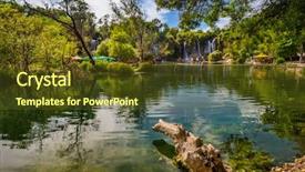  Presentation with bosnia - Colorful slide set enhanced with pond green water - kravice waterfall in bosnia backdrop and a tawny brown colored foreground