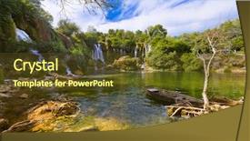  Presentation with bosnia - Beautiful slide deck featuring kravice waterfall in bosnia backdrop and a  colored foreground