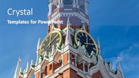  Presentation with clock - Slides enhanced with kremlin-clock-or-kremlin-chimes background and a teal colored foreground