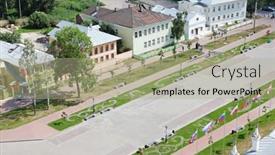  Presentation with square - Beautiful PPT layouts featuring kremlin-square-with-houses-flags backdrop and a mint green colored foreground