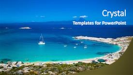 Presentation with beautiful skin and beach - Audience pleasing PPT theme consisting of kriaritsi beach on the east backdrop and a gray colored foreground
