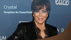  Presentation with venue - PPT layouts consisting of kris-jenner-at-the-art background and a ocean colored foreground