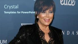  Presentation with venue - Theme with kris-jenner-at-the-art background and a ocean colored foreground