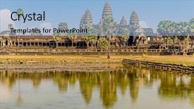  Presentation with krishna - PPT layouts with krishna - angkor wat seen across background and a light blue colored foreground