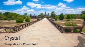  Presentation with temple - Slide set featuring krishna - angkor wat temple siem reap background and a lemonade colored foreground
