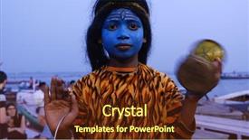  Presentation with ghat - Amazing theme having krishna - children painted near raj ghat backdrop and a tawny brown colored foreground