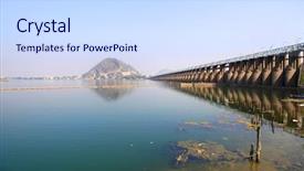  Presentation with krishna - Theme featuring krishna - historic prakasam barrage bridge background and a sky blue colored foreground