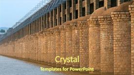  Presentation with krishna - Slides enhanced with krishna - historic prakasam barrage bridge background and a tawny brown colored foreground