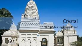  Presentation with temple madurai tamil nadu india - Slides enhanced with krishna - parsvanath adinath shanti nath eastern background and a teal colored foreground