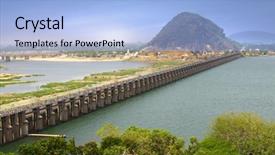  Presentation with krishna - Presentation design consisting of krishna - prakasam barrage in vijayawada india background and a light blue colored foreground