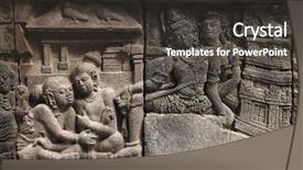  Presentation with krishna - Amazing presentation theme having krishna - stone bas relief backdrop and a dark gray colored foreground