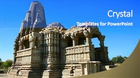  Presentation with krishna - PPT layouts consisting of krishna - vamana temple brahma temple javari background and a cobalt blue colored foreground