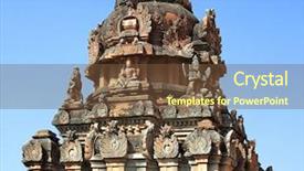  Presentation with hampi - Presentation with krishna temple hampi karnataka state background and a tawny brown colored foreground