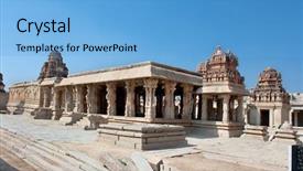  Presentation with hampi - Presentation theme consisting of krishna temple hampi karnataka state background and a light blue colored foreground