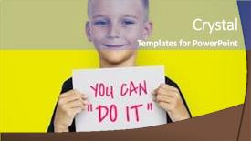  Presentation with rock stone - Presentation theme consisting of krishna's butterball - balancing giant background and a cobalt blue colored foreground