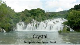  Presentation with waterfalls - Colorful slides enhanced with krka waterfalls-panorama backdrop and a light gray colored foreground