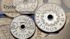  Presentation with bird flu - Colorful slide deck enhanced with kronos - coins of norway fowl bird backdrop and a mint green colored foreground