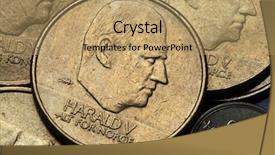  Presentation with norway - PPT theme consisting of kronos - coins of norway king harald background and a  colored foreground