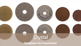  Presentation with danish - PPT layouts with kronos - danish krone coins isolated background and a coral colored foreground