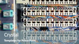  Presentation with wires - Presentation theme with kronos - switchboard panel with wires background and a seafoam green colored foreground