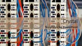  Presentation with switchboard - Colorful PPT layouts enhanced with kronos - telephone switchboard panel with wires backdrop and a coral colored foreground