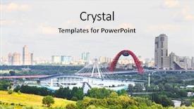  Presentation with rowing - Slide deck having krylatsky hills and the olimpic background and a white colored foreground