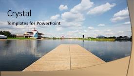  Presentation with landscape - PPT layouts enhanced with krylatsky hills and the olimpic background and a light blue colored foreground