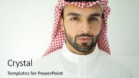  Presentation with sustainable cities saudi arabia - Cool new presentation with ksa - saudi arabian young businessman posing backdrop and a sky blue colored foreground