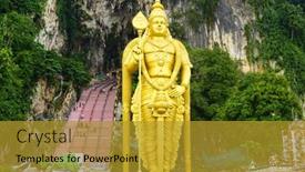  Presentation with caves - Presentation theme consisting of kuala-lumpur-10-january-2017 background and a gold colored foreground