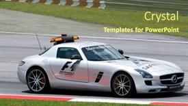  Presentation with car mercedes benz - Beautiful PPT theme featuring kuala-lumpur-april-3-formula backdrop and a tawny brown colored foreground