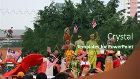  Presentation with independence day - Beautiful slide set featuring kuala-lumpur-august-31-malaysians backdrop and a tawny brown colored foreground