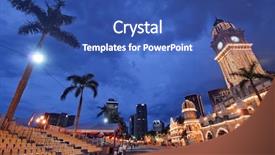 Presentation with kuala lumpur - Beautiful presentation featuring kuala lumpur courthouse malaysia backdrop and a ocean colored foreground