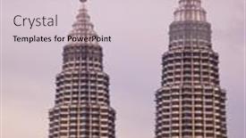  Presentation with twin towers - PPT theme featuring kuala-lumpur-december-15 background and a lemonade colored foreground